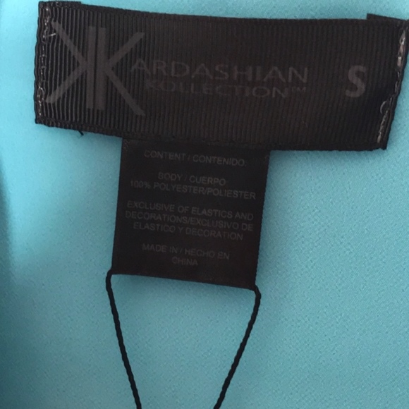 NEW • KARDASHIAN KOLLECTION • Turquoise Blazer • S - Picture 3 of 6